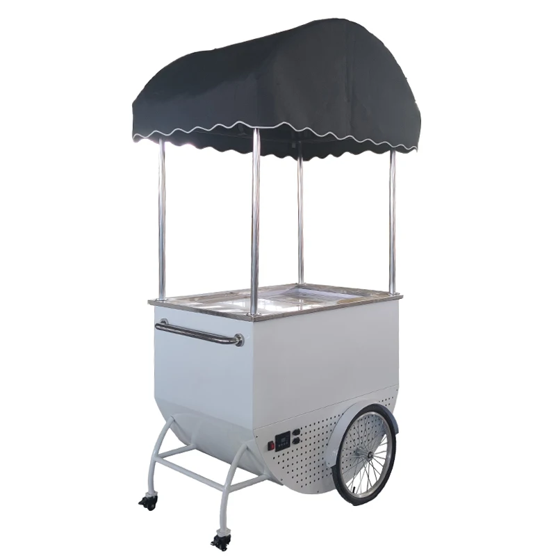 

Factory Direct Selling Mobile Push Cart Ice Cream Trolley for Sale