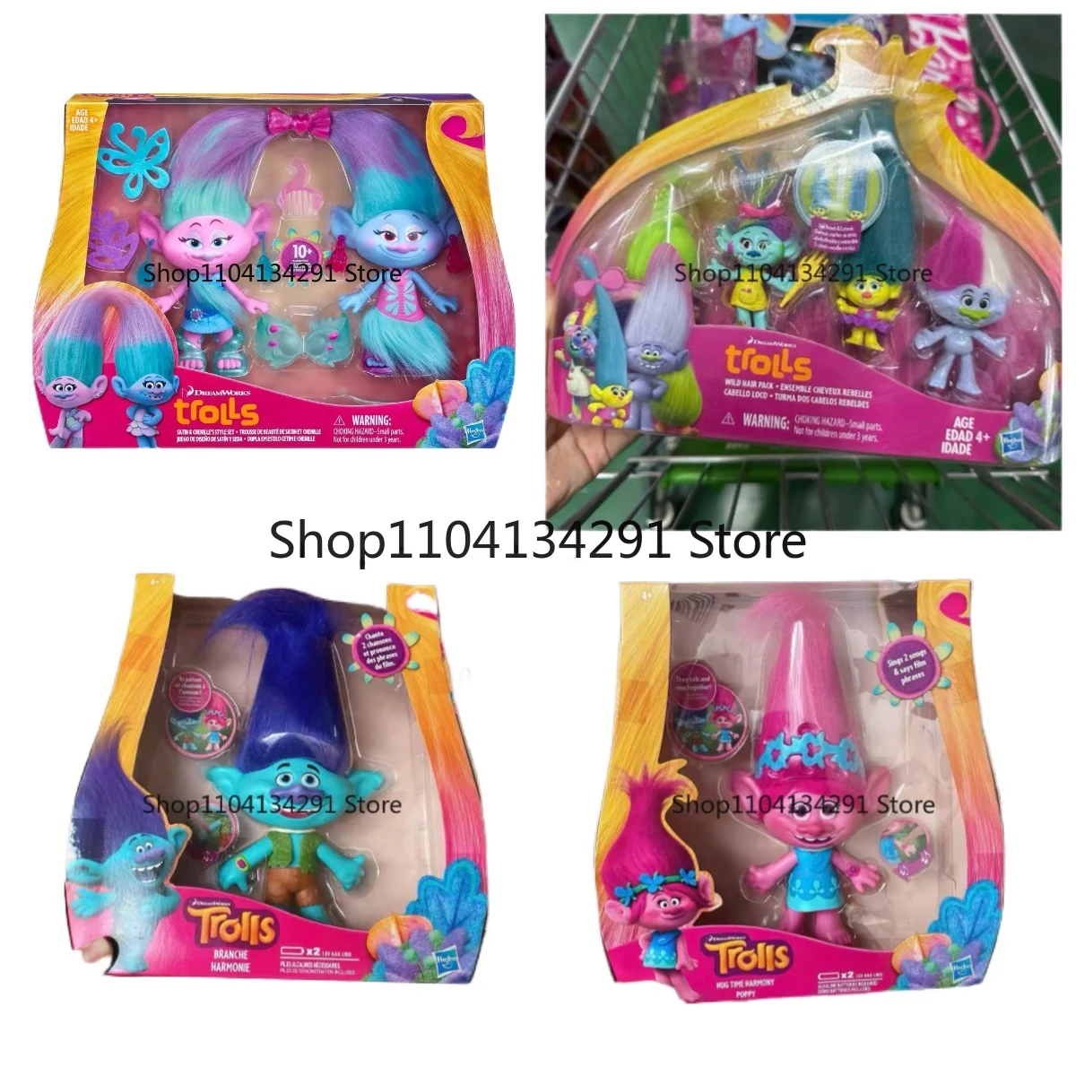 

Trolls Playset Satin and Chenille's Style Toy Gift Includes Shoes Earrings Delicate Trinkets The Little Witch With The Long Hair