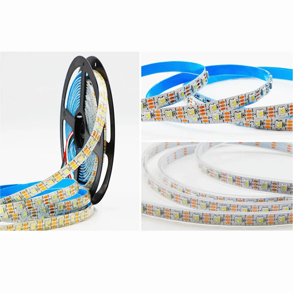 SK6812 RGBW Led Strip Light 4 in 1 Similar WS2812B 5m 30 60 144 LEDs Individual Addressable RGBWW Led Lights IP30 65 67 5V
