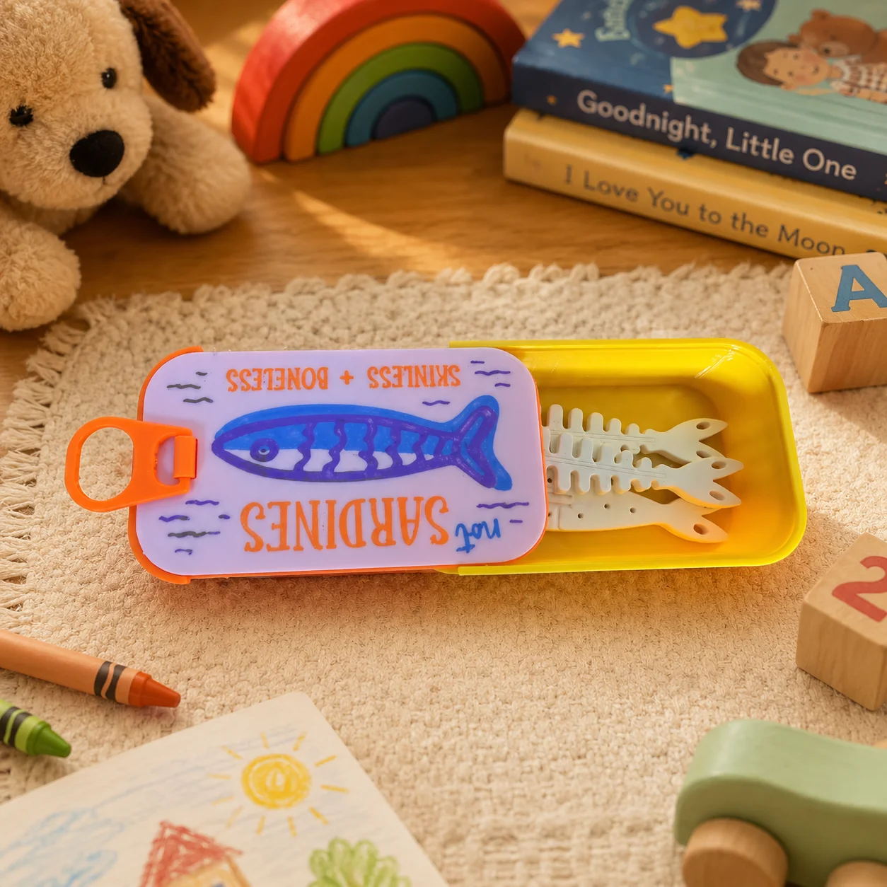 1pc-Sardine-can-shaped Portable Jewelry Box, Featuring a Fishbone-style Chain Storage Design That Prevents Tangling.