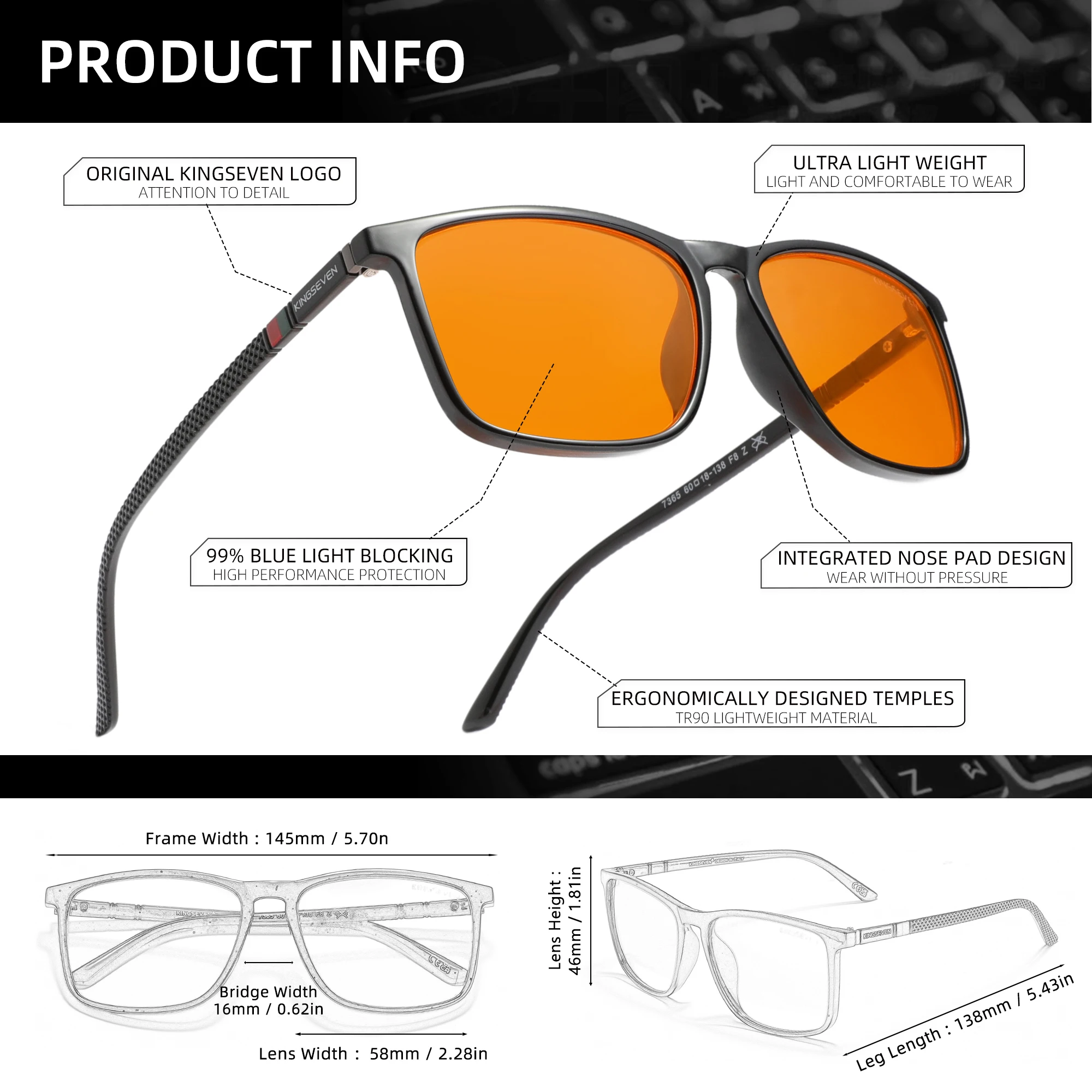 Thumbnail 3 - #29 Newest Blue Light Blocking Glasses