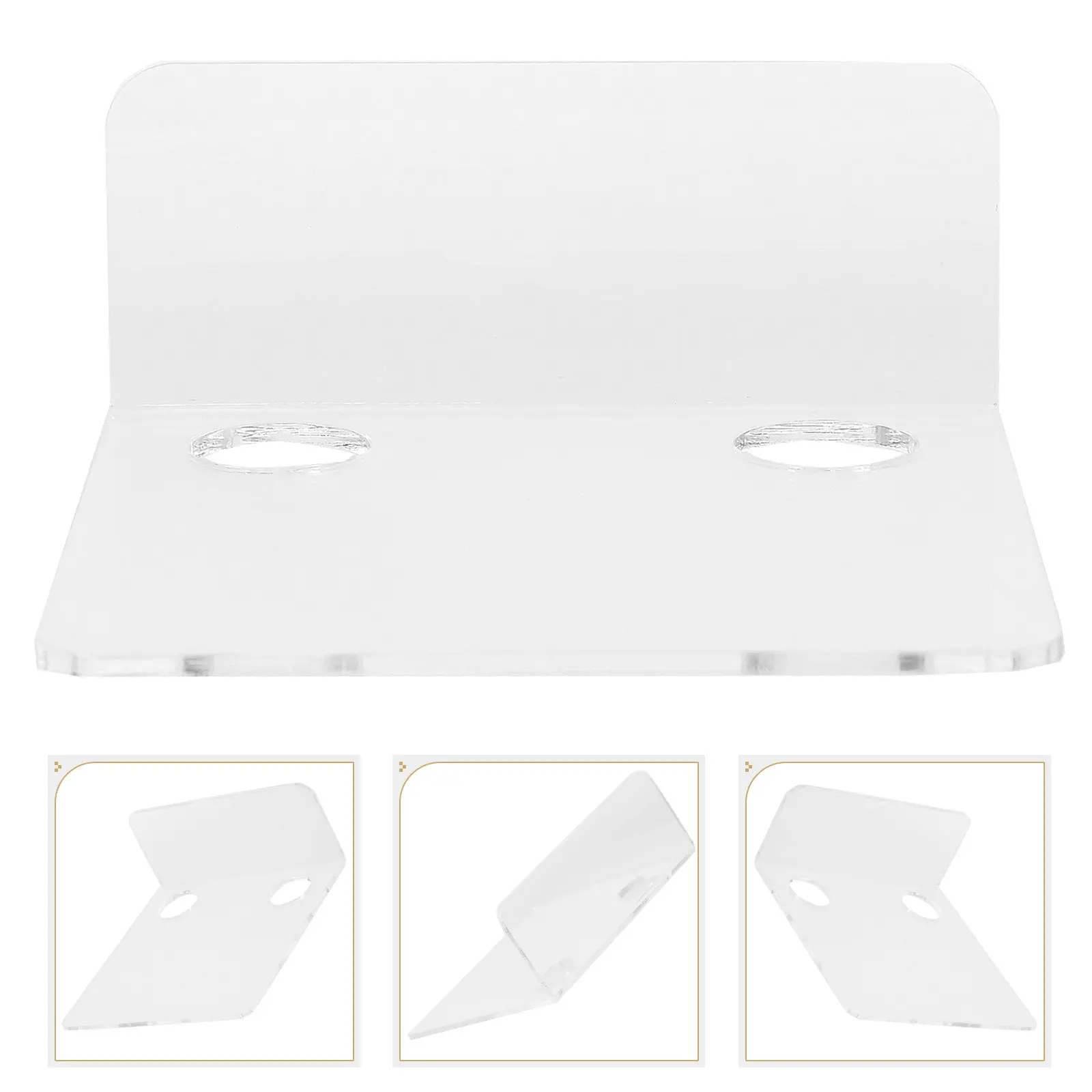 3Pcs Solid Color Acrylic Small Floating Shelf Wall Mount for Security Camera Webcam Monitor Speaker Router Storage Rack