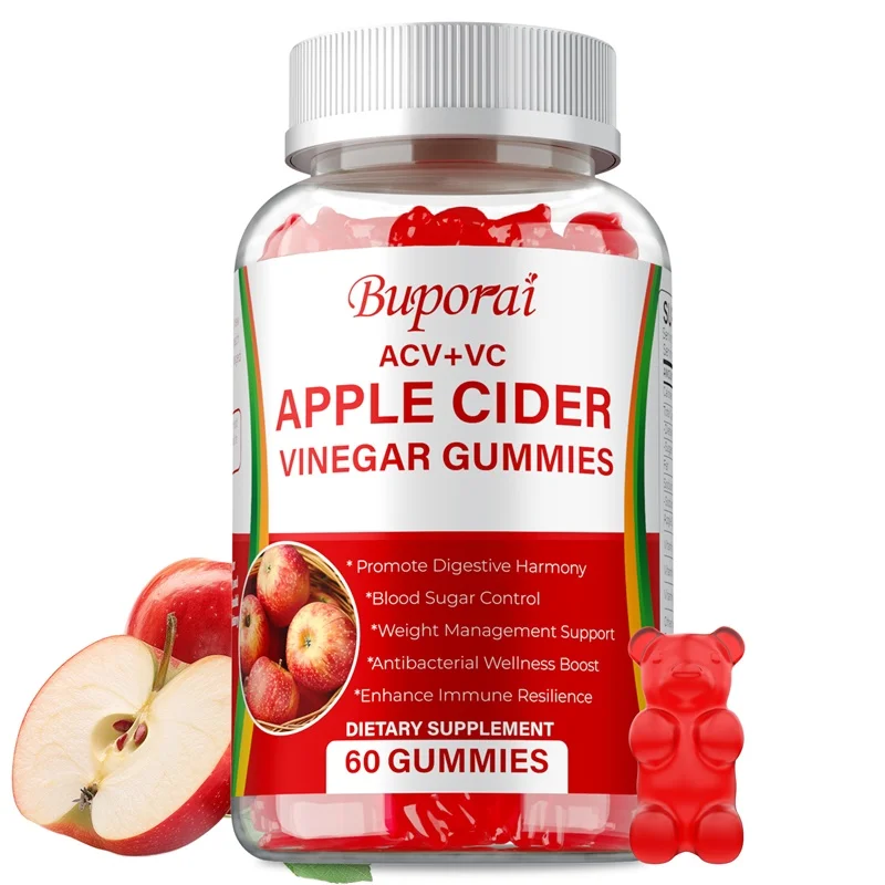 

Apple Cider Vinegar Gummies - Promote Metabolism and Digestion, Detox, Gut and Immune Health, Fat Burning, Weight Management