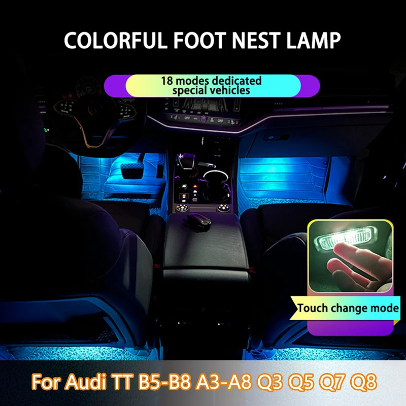 

2-4Pcs Car Interior LED Lights Bulbs Kit For Audi TT B5 B6 B7 B8 A3-A8 Q3 Q5 Q7 Q8 Fit Trunk Frunk Door Puddle Foot-Well Lights