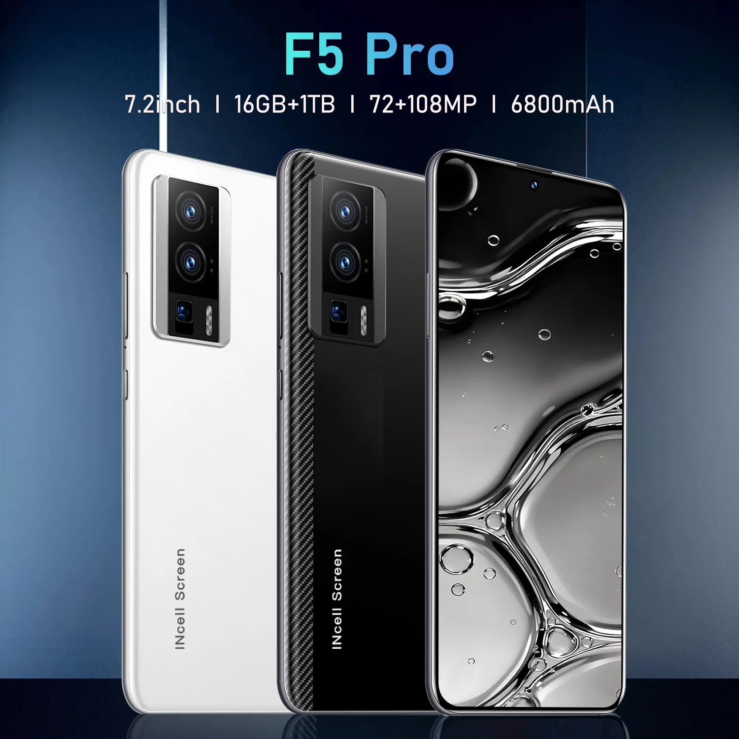 

ГОРЯЧИЙ Чехол для телефона используется для F5 Pro Original Smart Battery 6800 мАч Global Edition 16 ГБ 1 ТБ Новый 7,2HD Dual Card 108MP x72MP