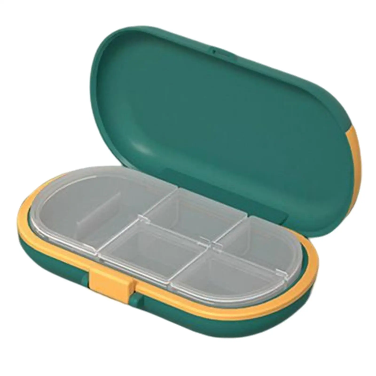 

Портативный органайзер-разделитель на 4 отделения с резаком для таблеток, дозатор для пожилых людей