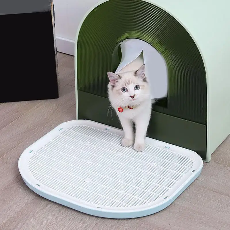 

Litter Box Step Stool Cat Litter Tray Elevated Washable Mat Tray Stairs Ladder Pad For Senior Kittens Household Carpeted Floors