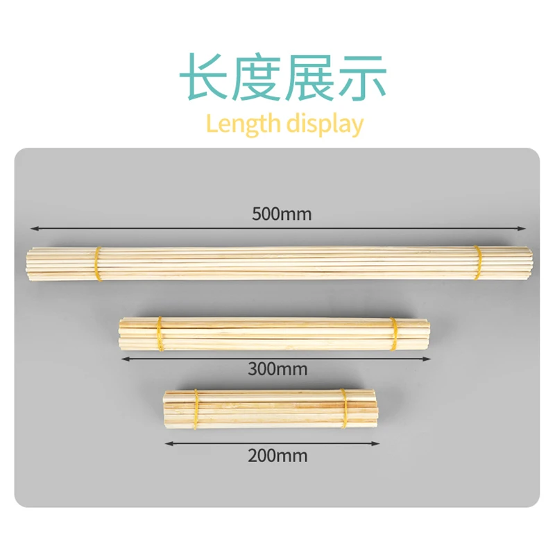 DIY Handmade Architectural Model Three-dimensional Composition Material Solid Wood Small Round Bamboo Stick Square Bamboo Stick