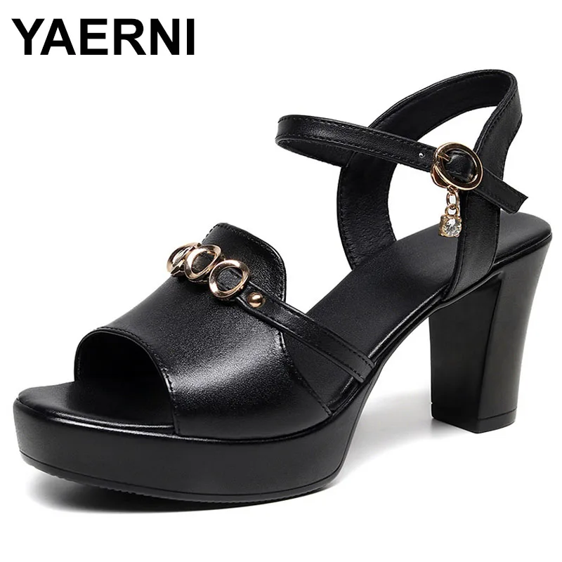 

6cm 8cm 10cm Small Size 33-42 Comfortable Platform Shoes Women Sandals Summer Block High Heels Sandals Office Model