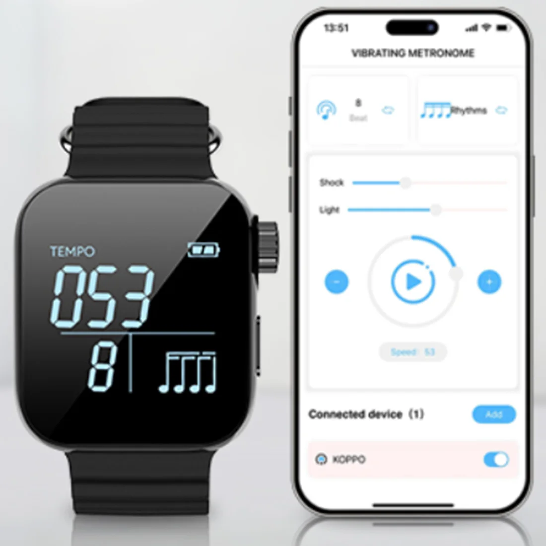 Wearable Vibrating Metronome 40-240 Bpm Smart Instruments Pulse Beat Counting Watch For All Guitar Piano Drums Music Instrument view 2