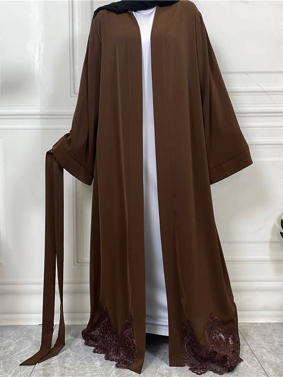 Abaya modesto Ramadan Dubai Robe Femme Musulmane Turchia Caftano Abbigliamento islamico Musulmano per le donne Kimono Caftano Marocain Cardigan