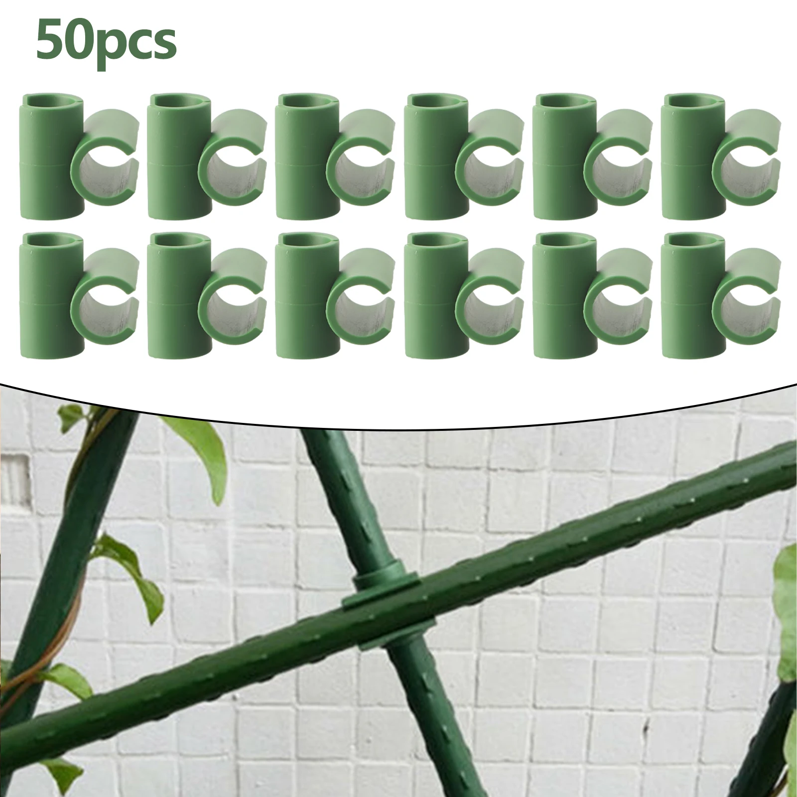 

Fixing Clips Connector Frame Popular Clips For Fixed Garden Garden Tool Green Hot Sale Orchards Professional 50pcs Accessories