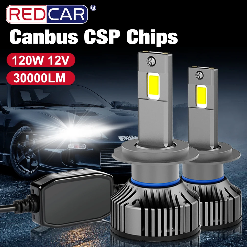 Mini H4 H7 Led H1 H8 H11 H16 9005 HB3 9006 HB4 9012 Hir2 Car Headlight Bulb 120W 30000LM Kit Bulb Canbus Auto Turbo Lamp 12V 24V