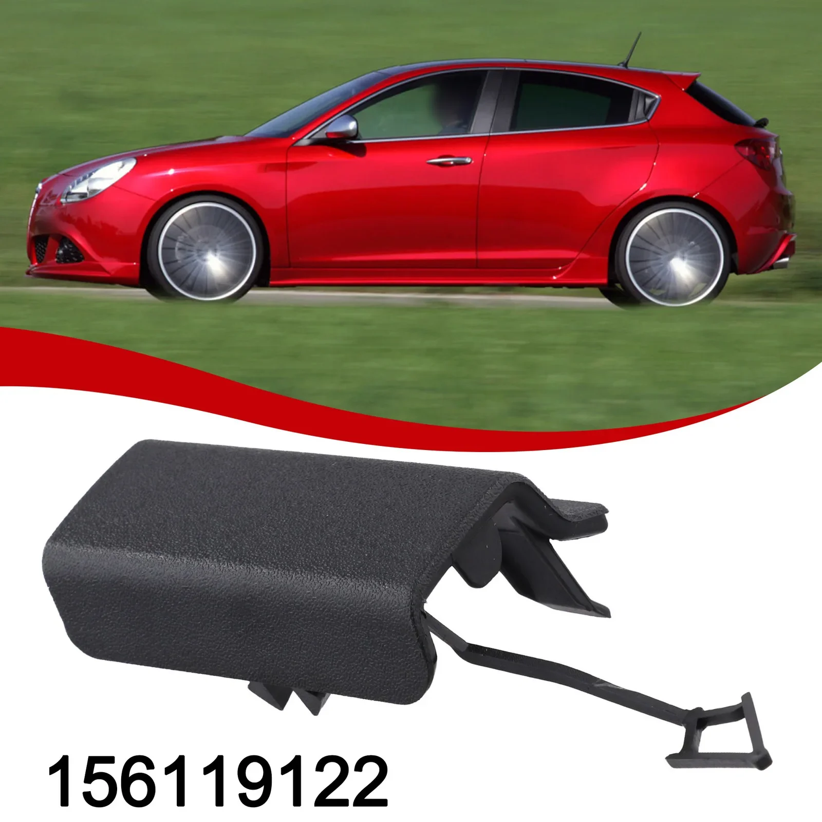 For Alfa Romeo Rear Bumper Trailer Cover for 156 147 145 GT Built 2010 Through 2021 ABS Construction OEM 156119122