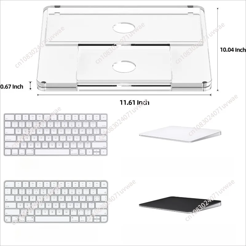 Repose-poignet pour iMac Magic Trackpad 2 3, base de clavier, Touch ID, support numérique en acrylique, station transparente, support en cristal