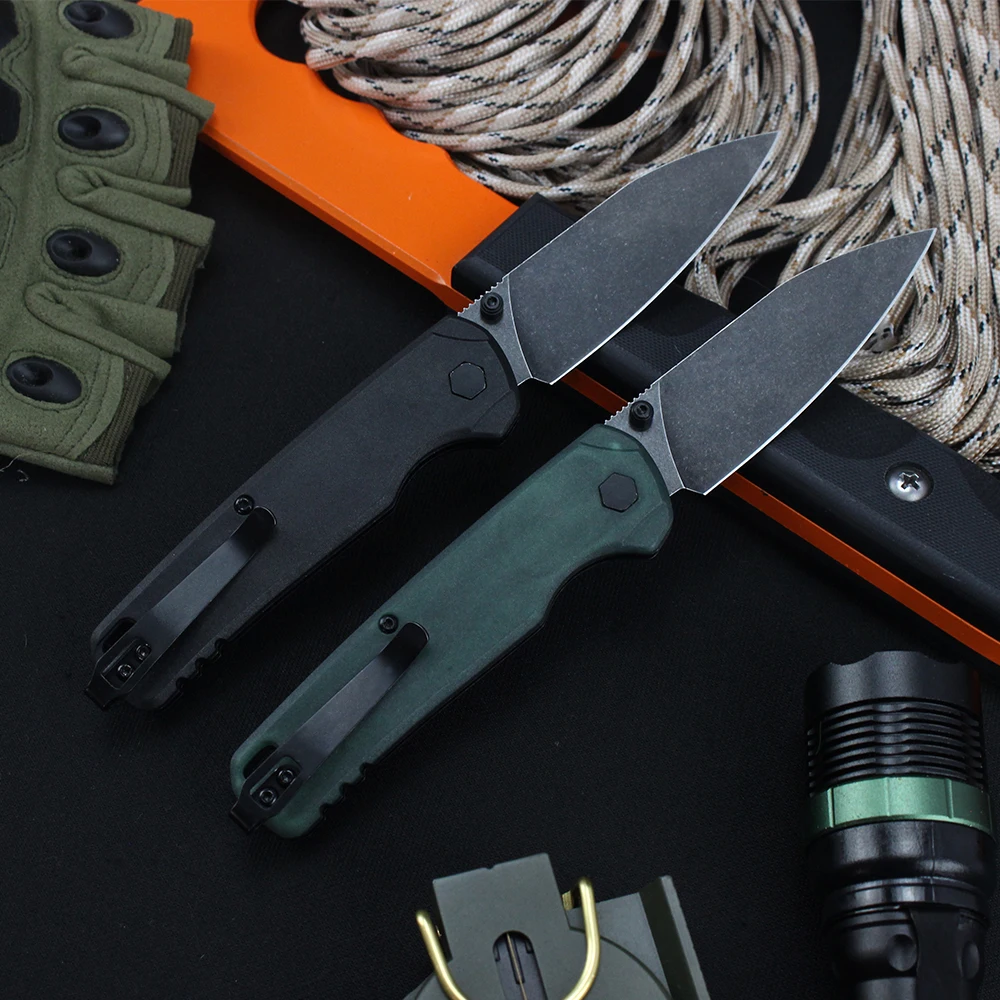 New KS 6105 Folding Pocket Knife D2 Steel Blade EDC Outdoor Camping Hiking Survival Tactical Knives for Men Utility Hand Tools