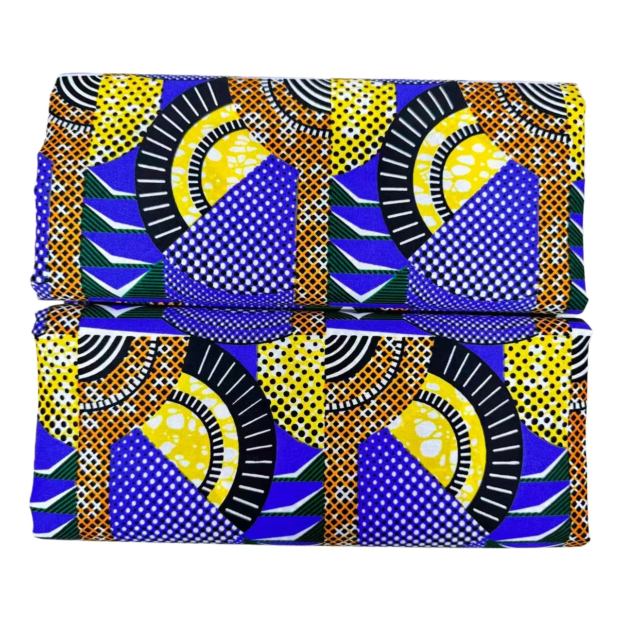 6 ياردة أنغولا قماش الباتيك الأفريقي |   الأرجواني الأصفر هندسية جولة ألياف البوليستر الخياطة DIY