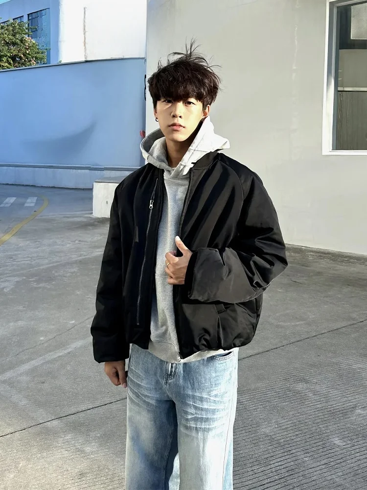 

Модная универсальная мужская зимняя бейсбольная хлопковая куртка Boxy Fit Pilot Workwear Sle на молнии Long Sve Термальная верхняя одежда