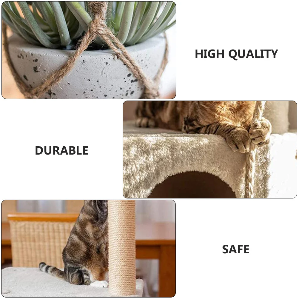

25M Sisal Decor Hemp Cord For Cat Scratching Diy -Function Rope Pet Playing Kitten Scratching Rope Lamp Decorative