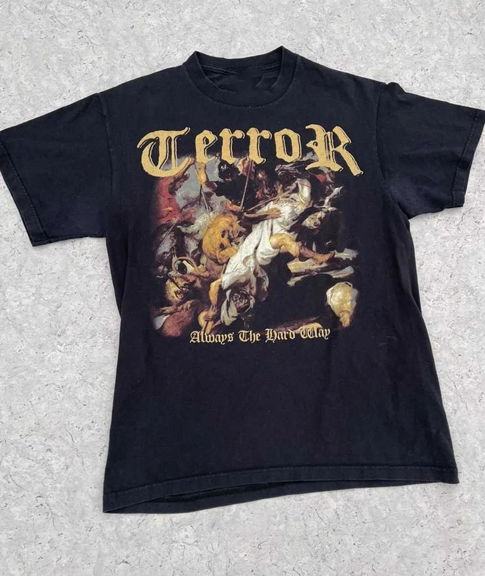 Rock Terror T Shirt Hardcore Band Black All Size S To 5XL LL2194 long or short sleeves