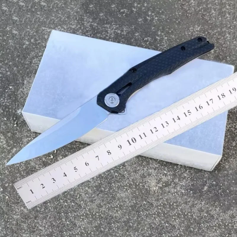 

0707 Pocket Folding Knife D2 Blade Ceramic Bearing Carbon Fiber+Titanium Handle Hunting Tactical EDC Survival Tool Knives