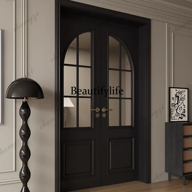 Z138 Customization Factory Best-selling Room Door Oak Solid Wood Door Sound Insulation Waterproof Wood Door For House.