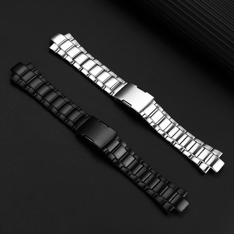 Raised stainless bracelet for Casio EDIFICE series EQW-M1100 EQW-A1000 watchband stainless watch strap 13mm men's wristband