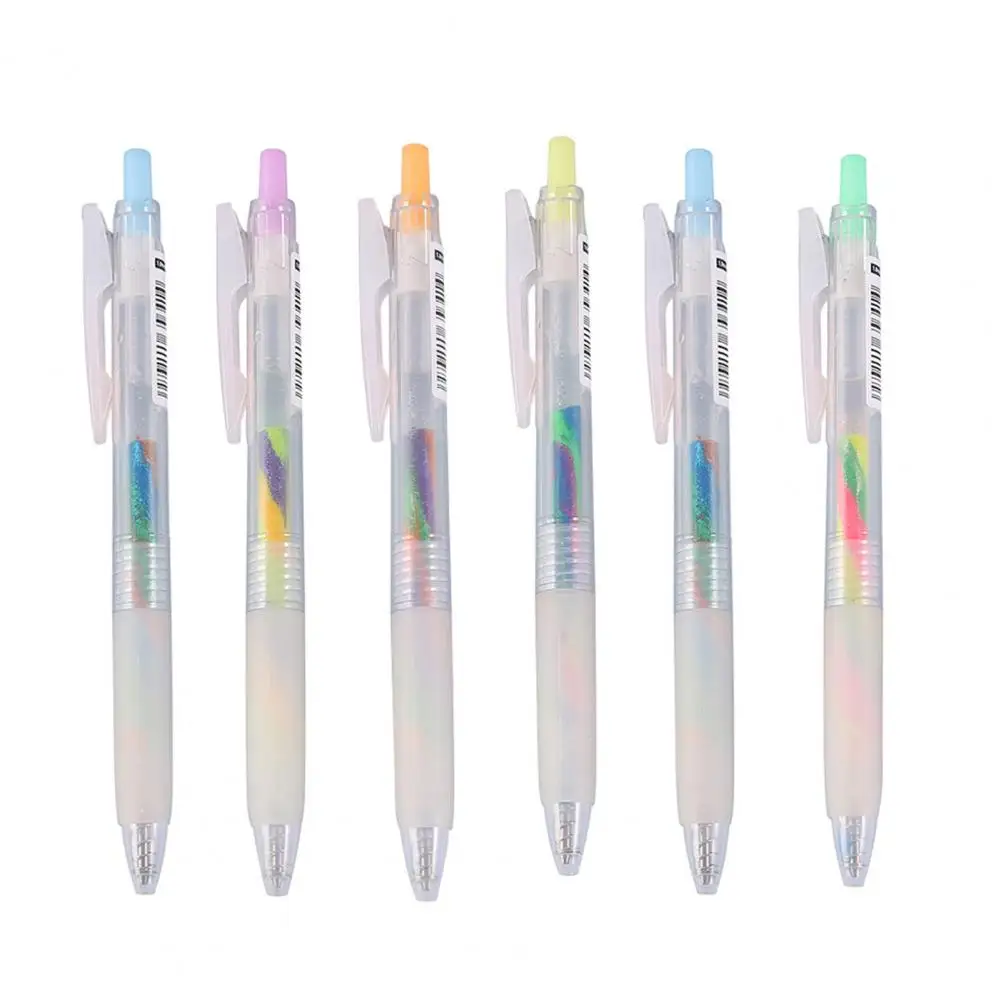 Penne Gel glitterate penne Gel senza acidi penne Gel sfumate arcobaleno vibranti scrittura liscia per colorare Scrapbooking Doodle Painting