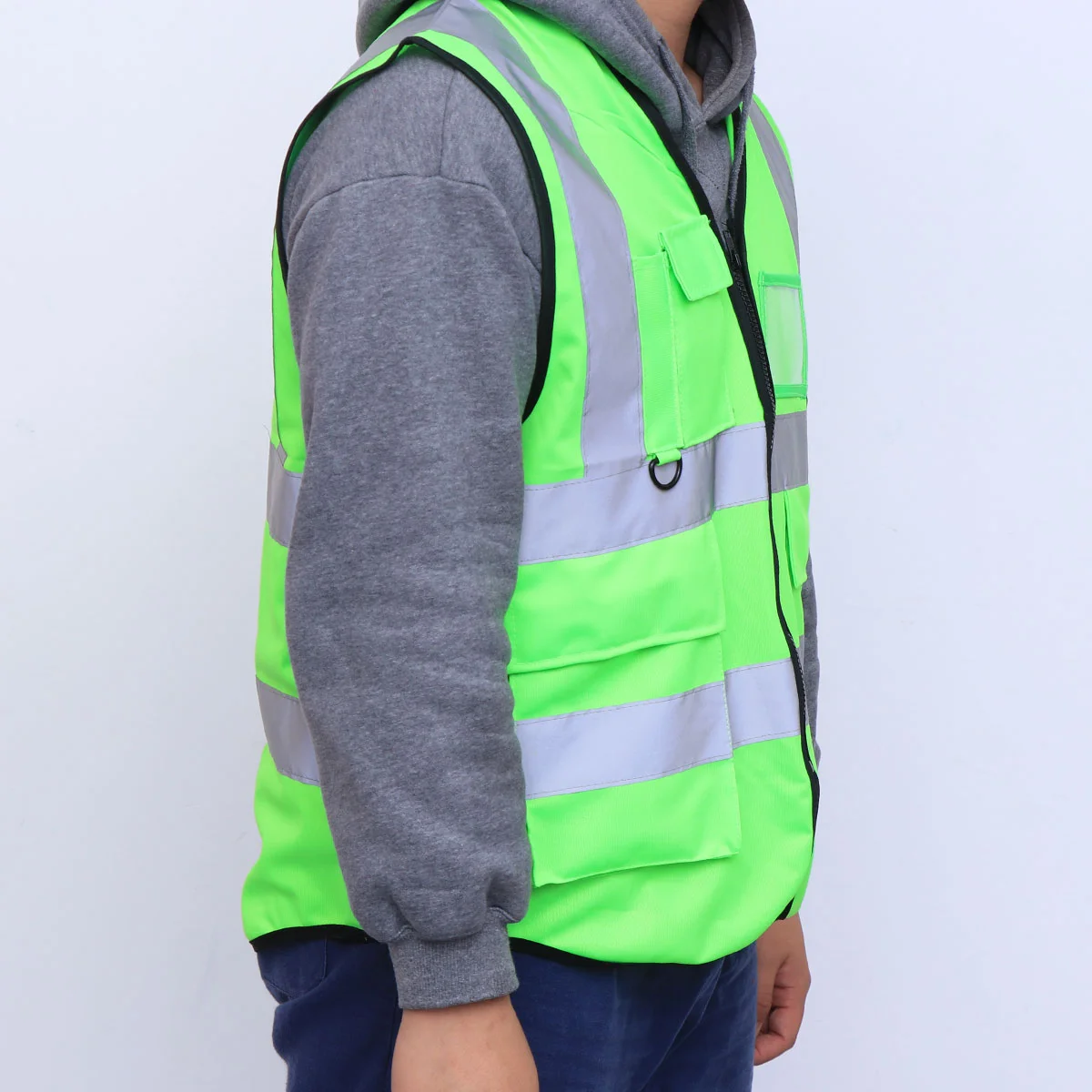 Reflective Safety Vest High Visibility Jacket Yellow Vests for Men Work Reflective Strips Breathable Multiple for