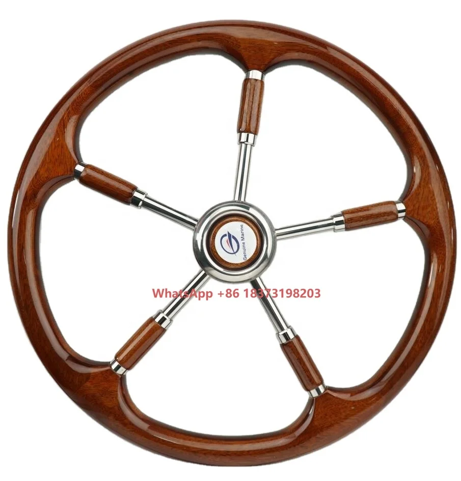 

genuine goods marine yacht boat accessories marine wooden spoke steering wheel