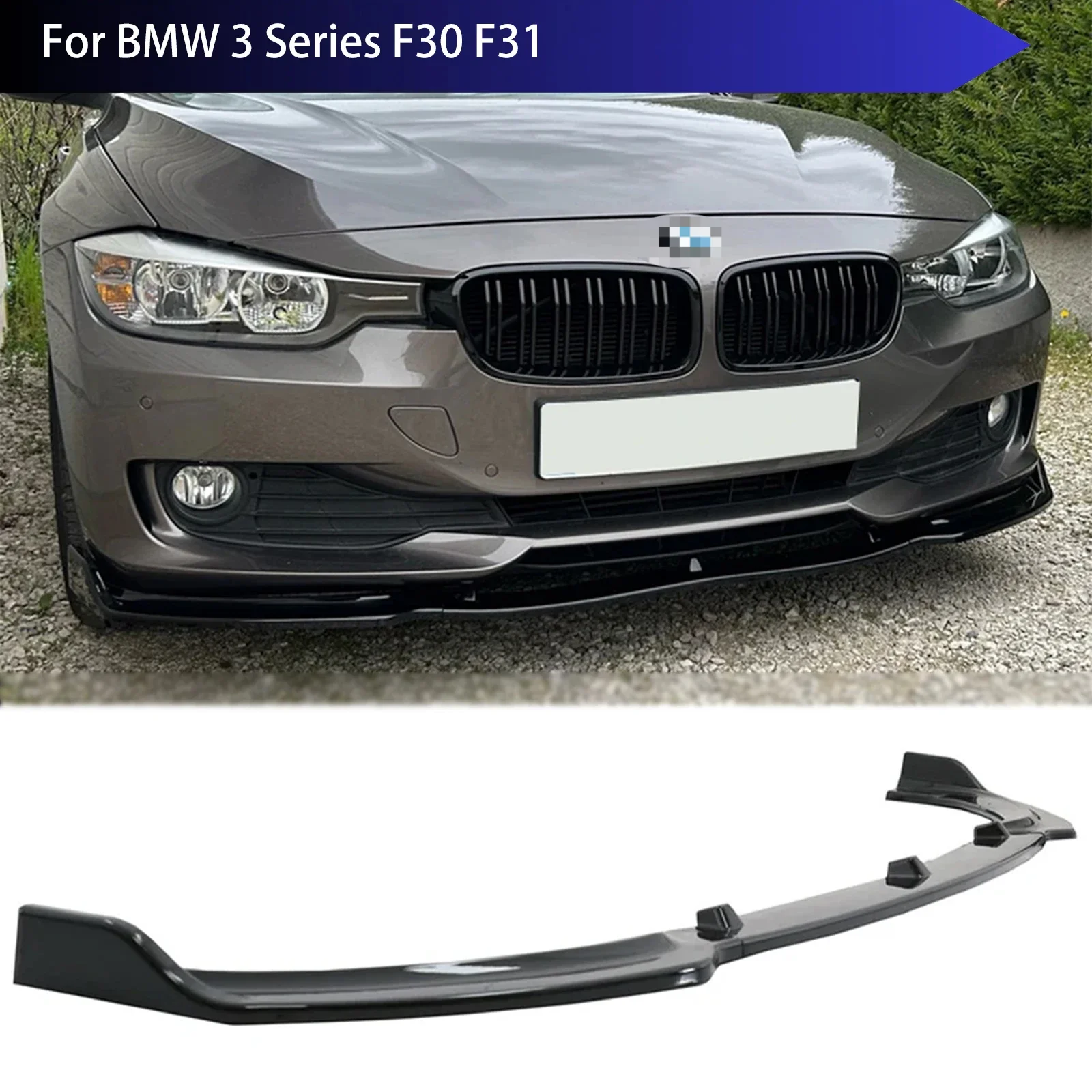 

Front Bumper Lip Spoiler Splitter for BMW 3 Series F30 F31 Canard Diffuser Spoiler Cover Protector BodyKit Front Shovel Surround