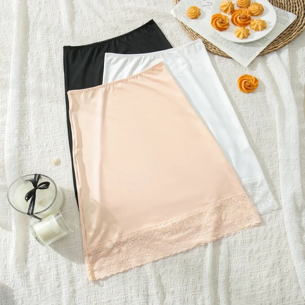 

Lace Flower Women Short Petticoat A-line Breathable Security Slips Anti-Penetration Short Length Underskirt Women Dress Lining