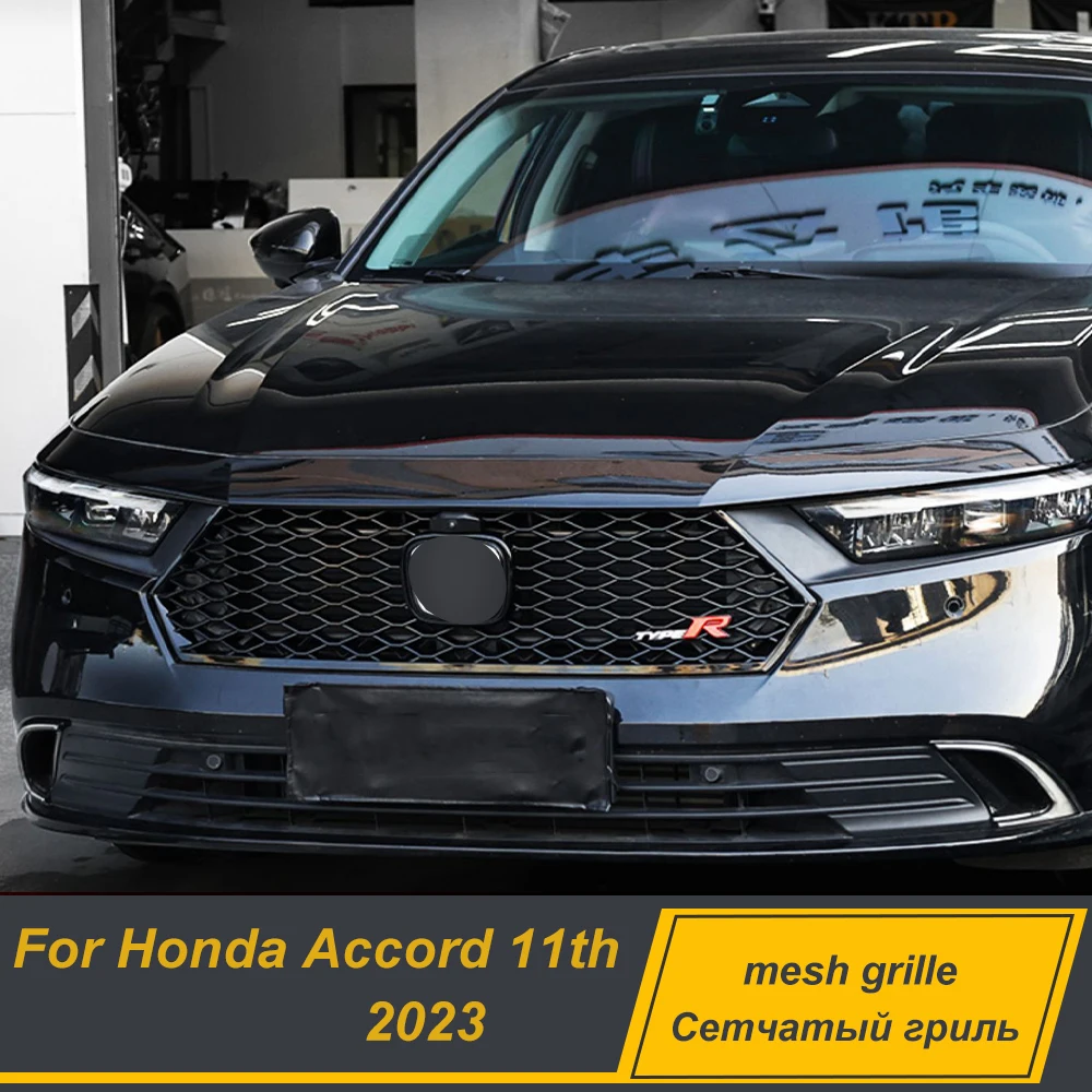 

For Honda Accord 11th 2023 Front Grille Racing Grills Honeycomb Style Hood Radiator Air Intake Bodykits Tuning Accessories Parts