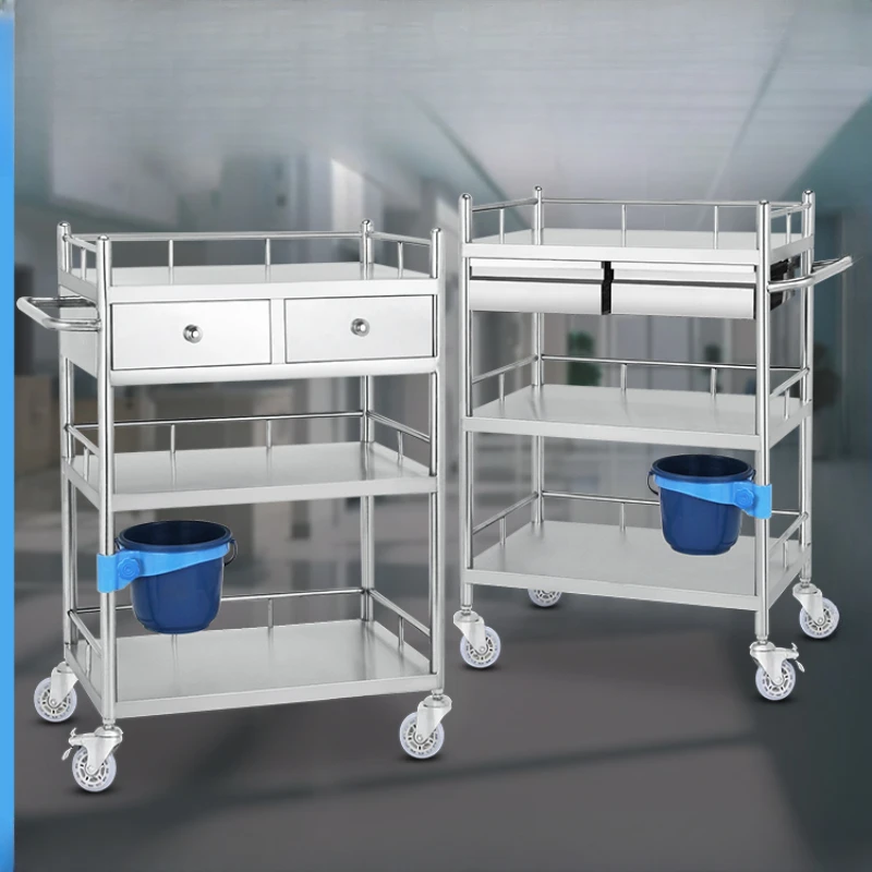 

Stainless steel medical treatment vehicle, clinic trolley, storage rack, operating room medical equipment, instrument