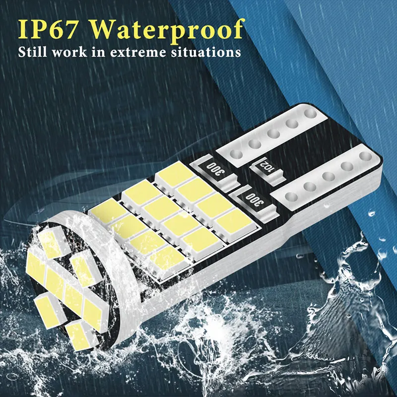 2Pcs T10 RGB W5W LED Bulbs 32SMD 194 168 Car Interior Reading Light Wedge Light Clearance Lights Rear License Plate Lamp