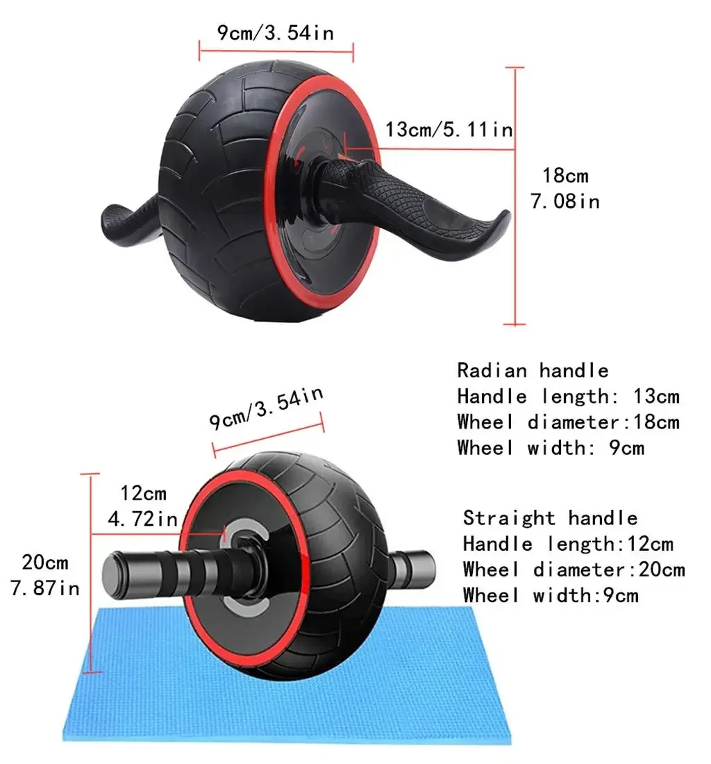 Abdominal Wheel AB Wheel Rollers Exercise Wheels Non-Slip Handles Fitness Workout Home Gym Exercise Equipment to Build Muscle