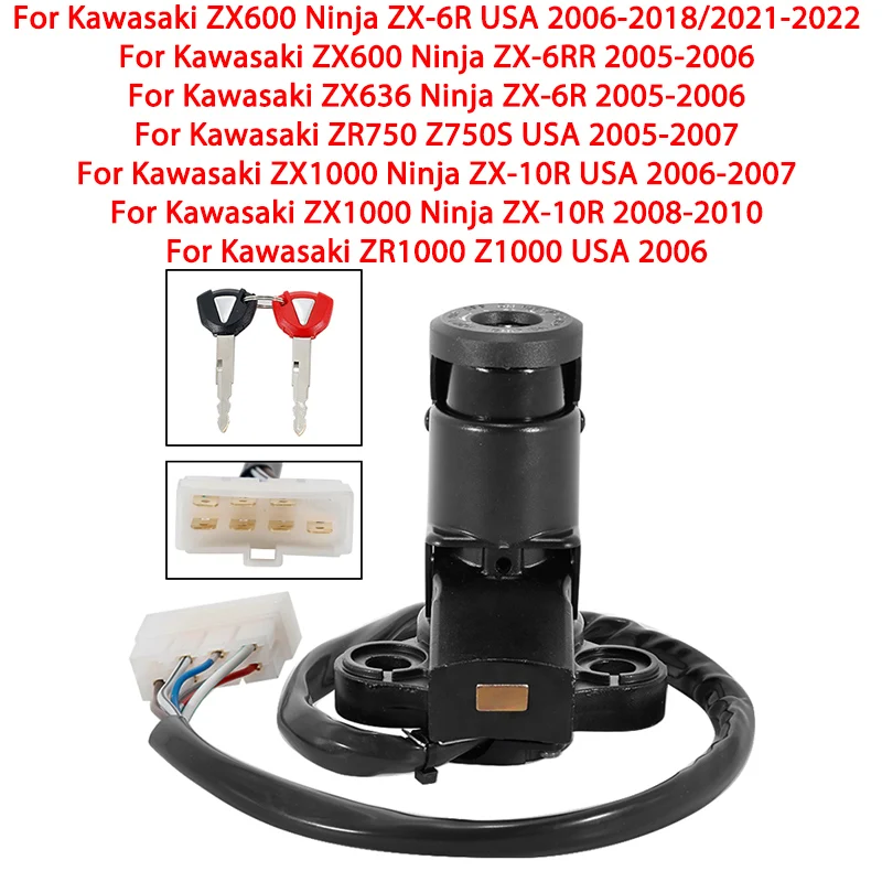 

Motorcycle Ignition Switch Key Fits For Kawasaki ZX600 Ninja ZX-6RR ZX636 Ninja ZX-6R ZX1000 Ninja ZX-10R OEM:27005-5137