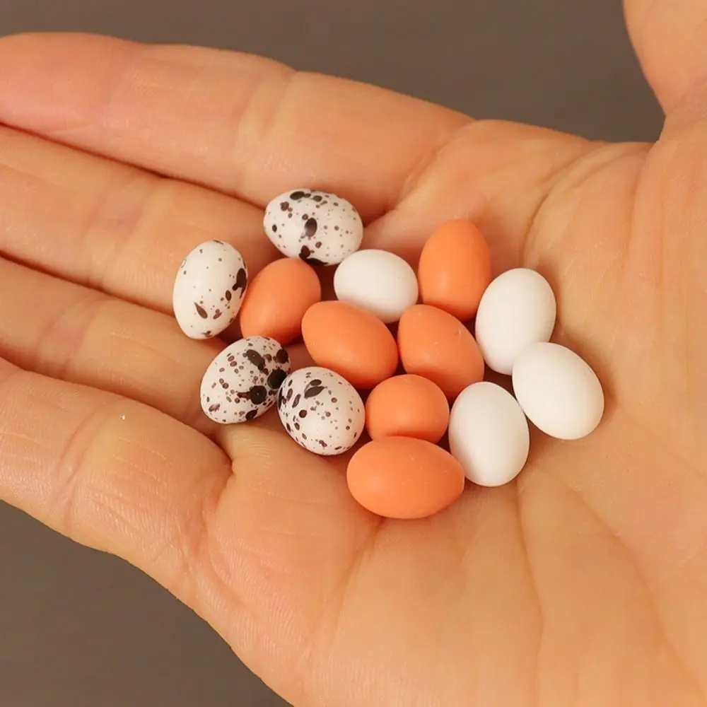 1Set High Quality Mini Simulated Eggs 4 Styles Duck Egg Tray Family Eggs Miniature Decorations