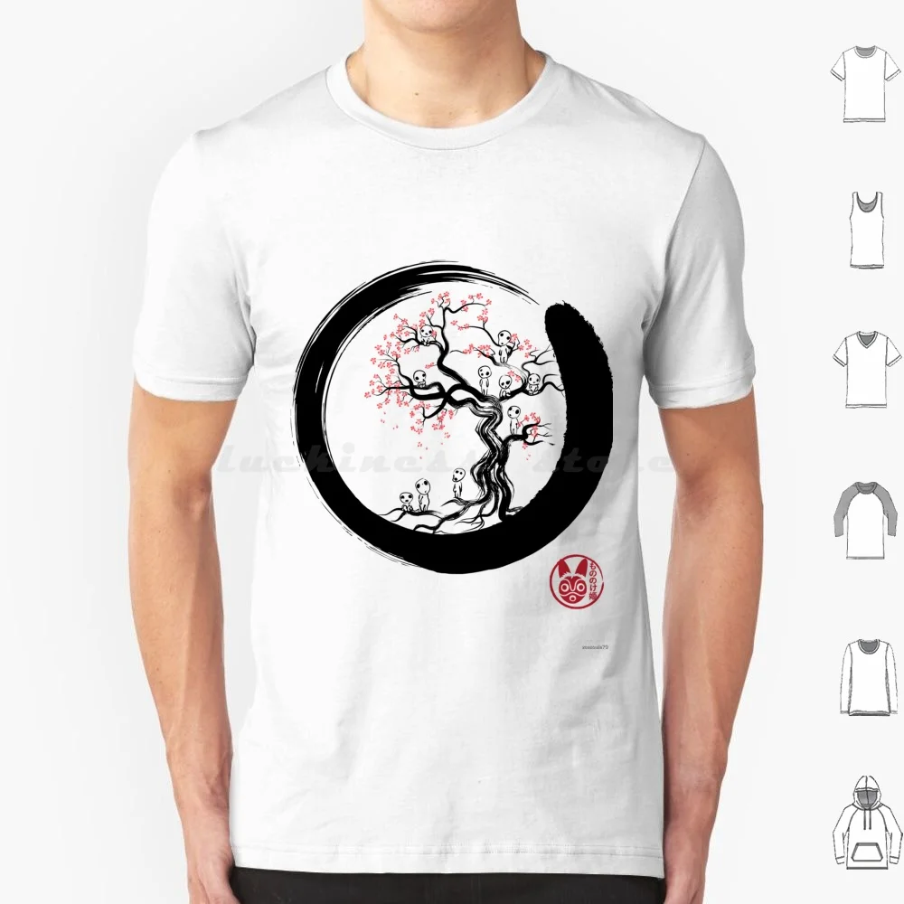 Enso Spirituosen T-Shirt Baumwolle Männer Frauen DIY Druck Anime Ärmel Spirituosen Enso Kreis Sakura Japan sumie