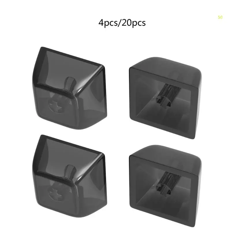 4/20Pcs Transparent Blank Keycap Set 1U 1X XDA Crystal Translucent Keycaps for Mechanical Keyboard Dropshipping