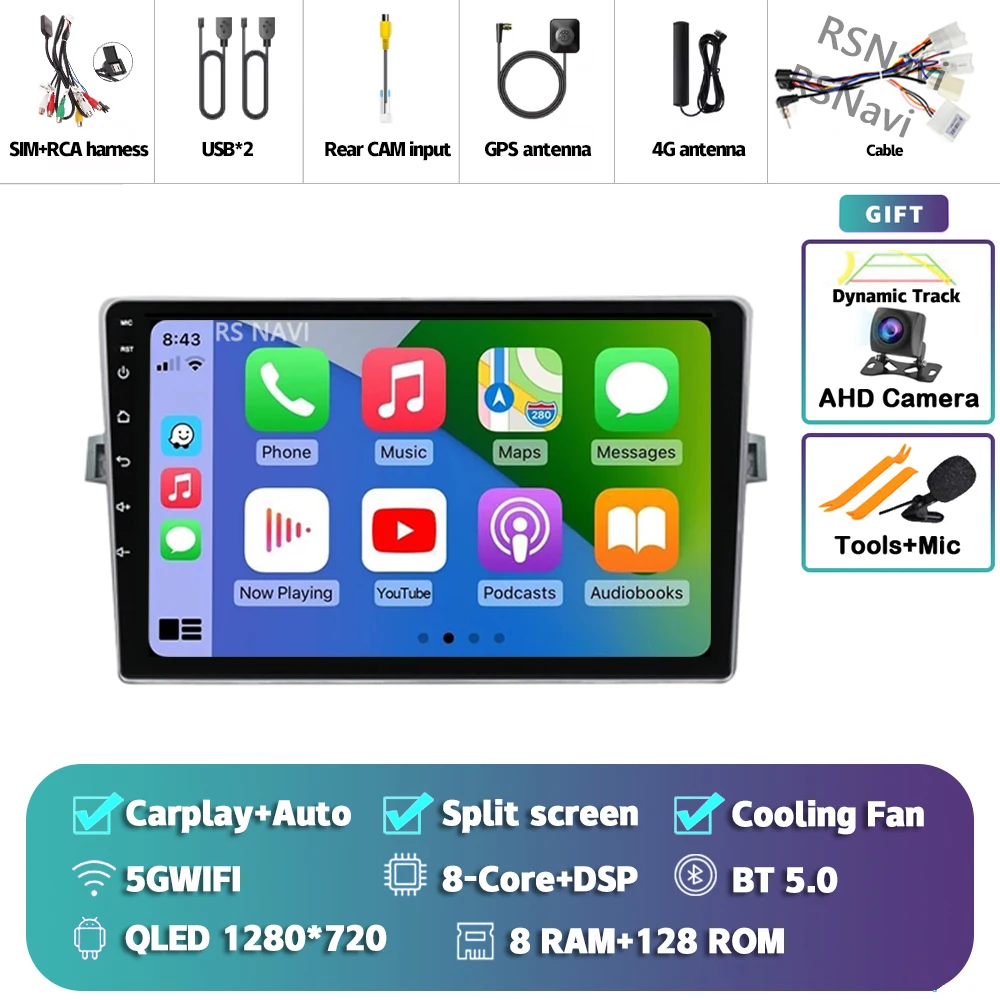 Android 15 Autoradio Navigatie Multimedia Speler Voor Toyota Verso 2010 2011 2012 2013 2014 2015 2016 Carplay Auto Stereo video