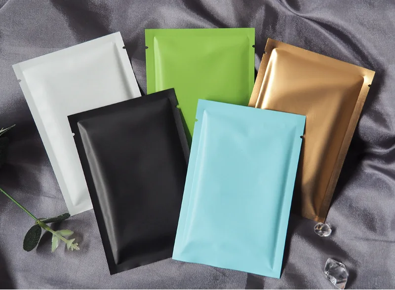 TETP 100 Stück kleine farbige Aluminiumfolie oben offener Beutel Heißsiegelpulver Süßigkeiten Tee Flüssigkeitsverpackung Aufbewahrungsbevorzugungen Großhandel – Detail 7