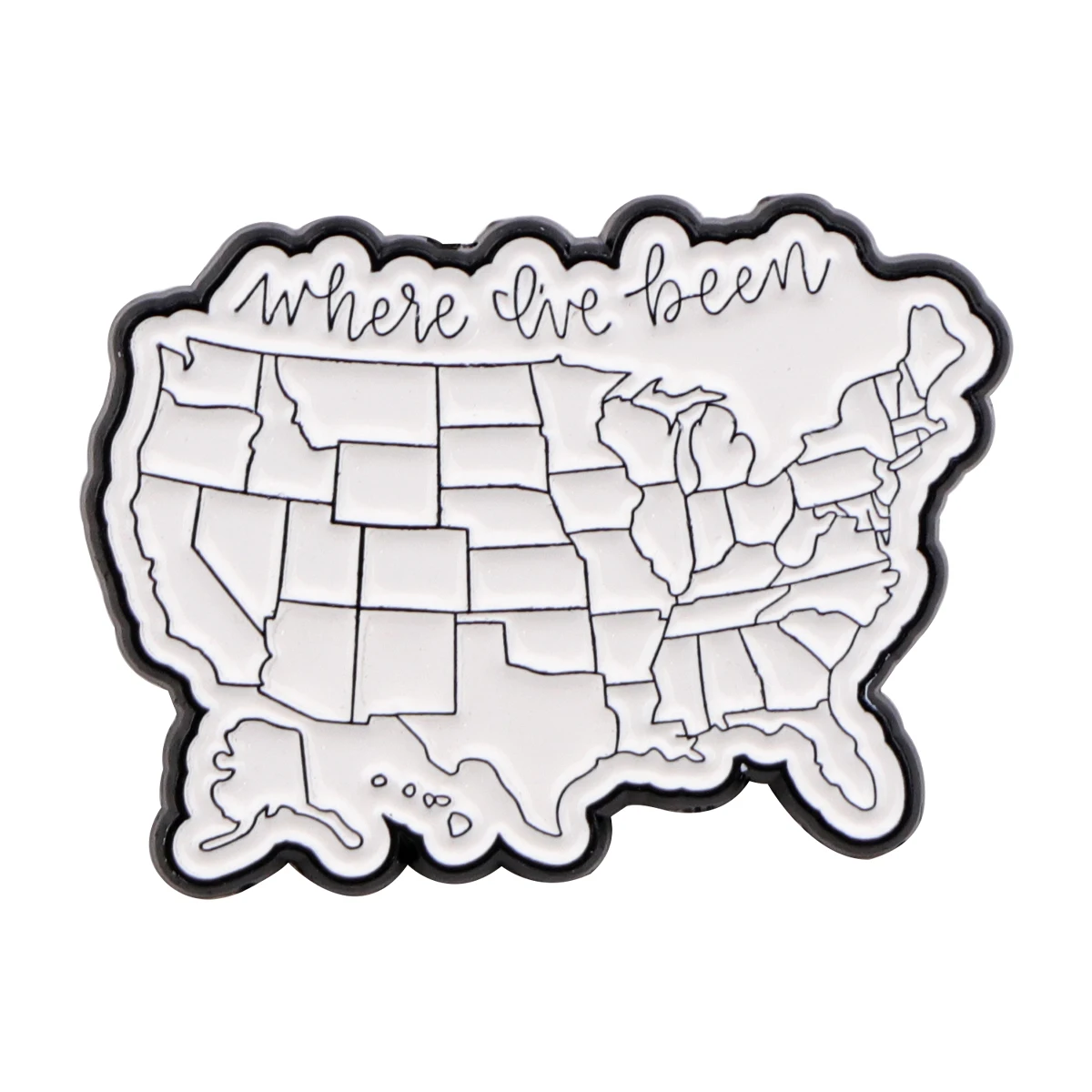 American Map Pattern Lapel Pins for Backpack Enamel Pin Brooch for Clothes Men Briefcase Badges Jewelry Accessories Gifts