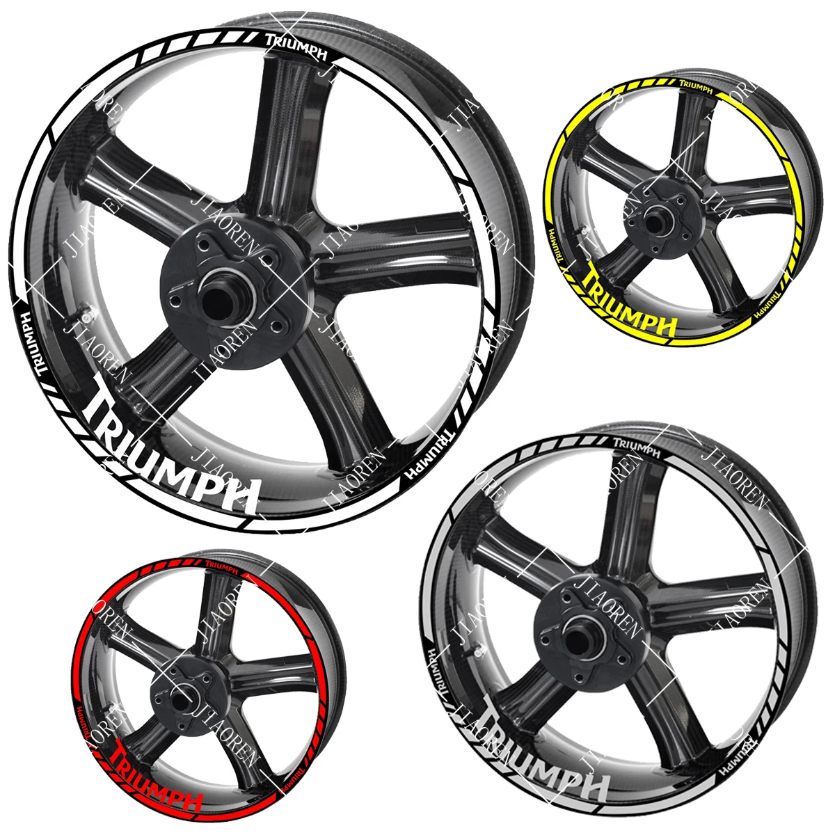 Christmas Reflective Triumph Wheel Stickers Motorcycle Rim Decals Logo for Trident 660 Tiger 900 1050 Speed Street Triple 675