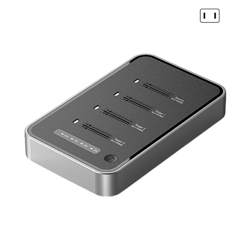 

4 Slot M.2 Solid Disks Enclosure Adapter Supports 223022110 Drives USB4.0 40Gbps Speed Transfer Aluminum Cooling Case