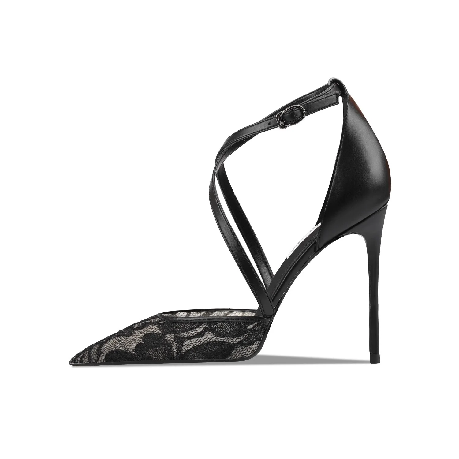 رقيقة عالية الكعب الصنادل الصيف جديد وأشار الدانتيل شبكة عبر حزام مثير الصنادل مأدبة كبيرة الحجم صغيرة الحجم أحذية نسائية