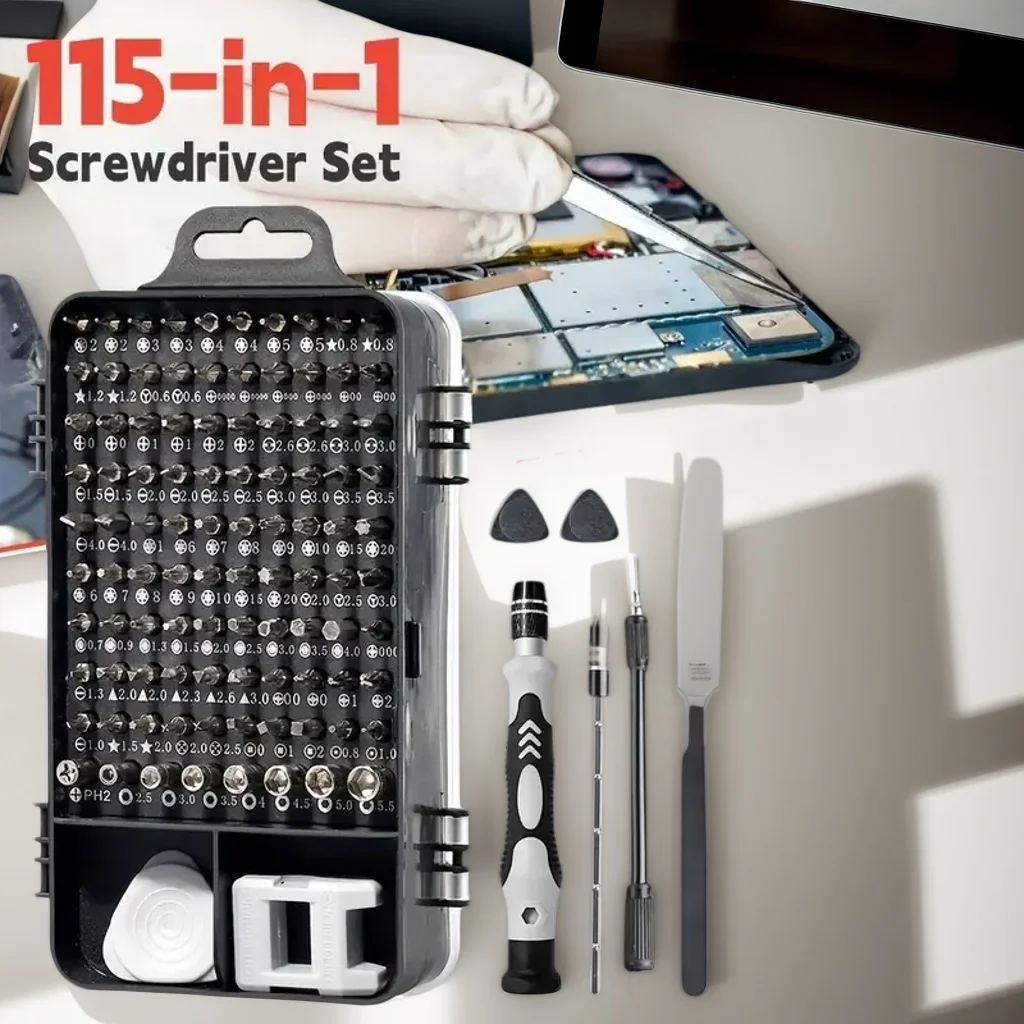 115 in 1 Magnetic Computer Repair Kit - Precision Laptop Screwdriver Set with Case for Impact & Electronics Repair