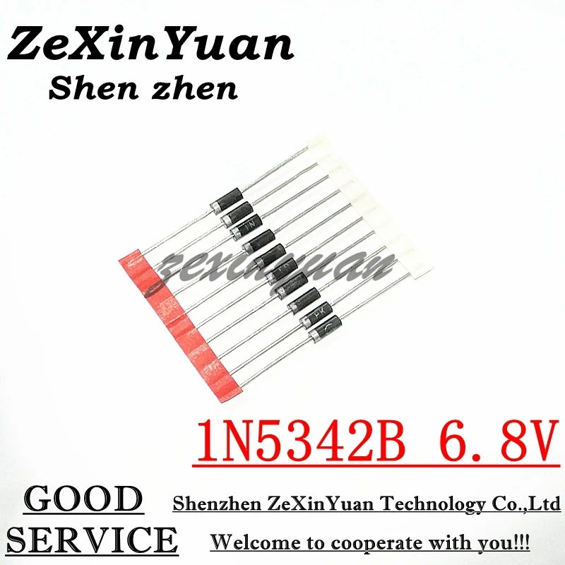 10PCS Zener Diode 5W 6.8V IN5342B 1N5342B 1N5342 5W DO-15 CASE17-02