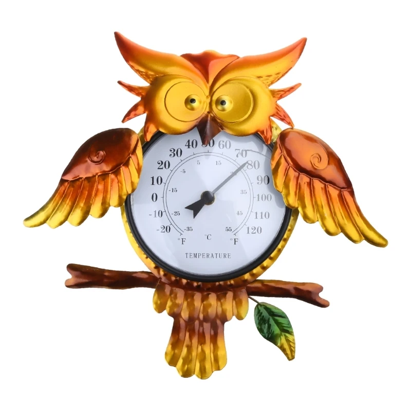 

Durable Thermometer Owl Temperature Test Clear Temperature Display Great for Outdoor Use in Your Garden or Yard