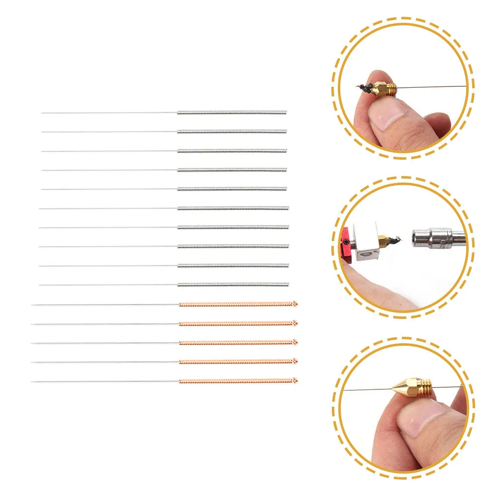 

15Pcs 3D Printer Nozzle Cleaning Tool Stainless Steel Drill Needles 02503505Mm Nozzle Cleaner Printer Maintenance Accessory